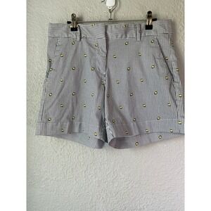 Nautica‎ Women's Striped Lemon Print Shorts, Casual Summer Cute